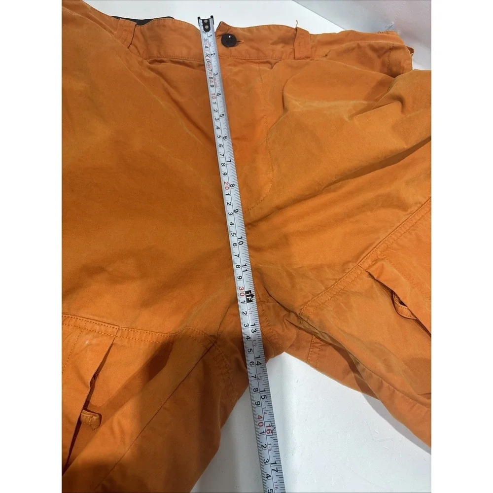 VTG Polo Ralph Lauren RL67 Military Cargo Shorts Orange Utility Safari Mens
